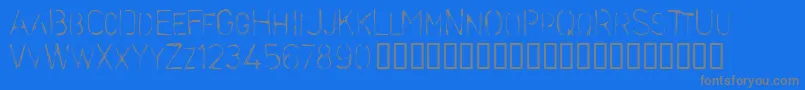 Stencilc Font – Gray Fonts on Blue Background