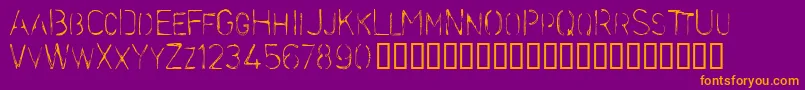 Stencilc Font – Orange Fonts on Purple Background
