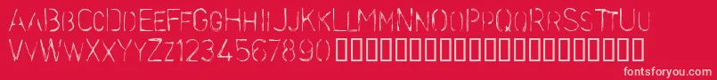 Stencilc Font – Pink Fonts on Red Background