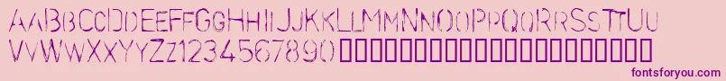 Stencilc Font – Purple Fonts on Pink Background
