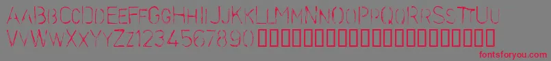フォントStencilc – 赤い文字の灰色の背景