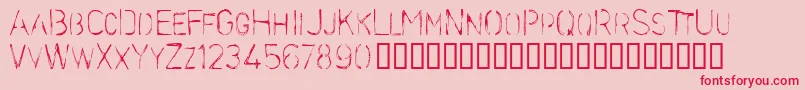 Stencilc Font – Red Fonts on Pink Background