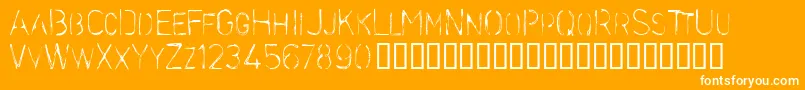 Stencilc Font – White Fonts on Orange Background