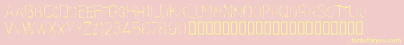 Stencilc Font – Yellow Fonts on Pink Background