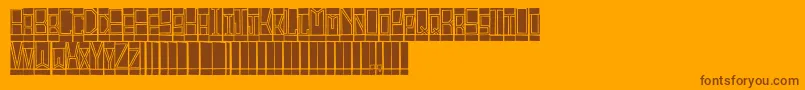 BlocktitlingStandard Font – Brown Fonts on Orange Background