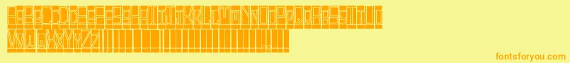 BlocktitlingStandard Font – Orange Fonts on Yellow Background