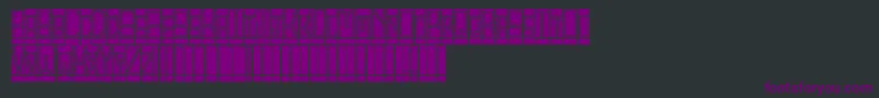 Czcionka BlocktitlingStandard – fioletowe czcionki na czarnym tle