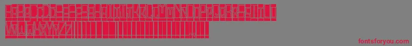 BlocktitlingStandard Font – Red Fonts on Gray Background