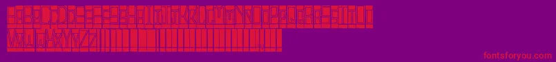 BlocktitlingStandard Font – Red Fonts on Purple Background