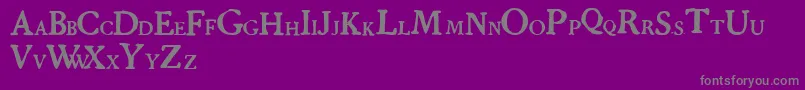 Grandjeanpw Font – Gray Fonts on Purple Background