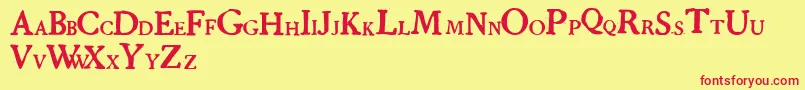 Grandjeanpw Font – Red Fonts on Yellow Background