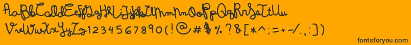 DenneWintermelon Font – Black Fonts on Orange Background