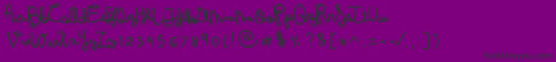 フォントDenneWintermelon – 紫の背景に黒い文字