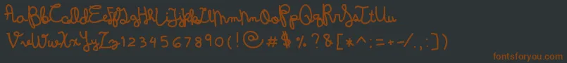 DenneWintermelon Font – Brown Fonts on Black Background
