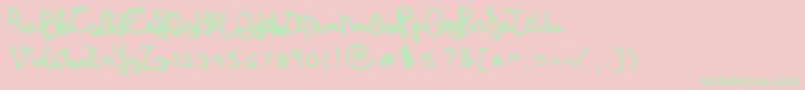 DenneWintermelon Font – Green Fonts on Pink Background