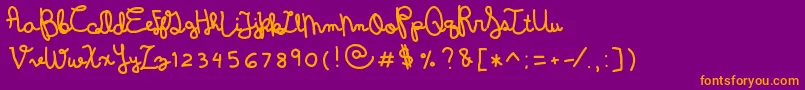 DenneWintermelon Font – Orange Fonts on Purple Background