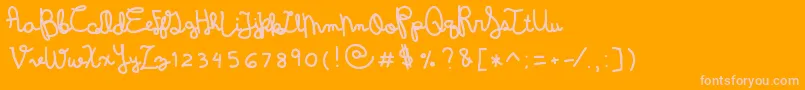 DenneWintermelon Font – Pink Fonts on Orange Background