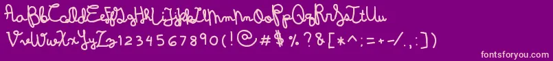 DenneWintermelon Font – Pink Fonts on Purple Background