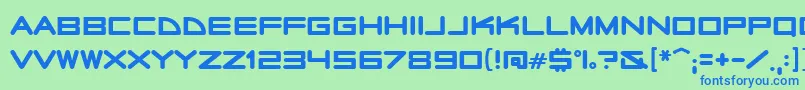 フォントRadiostars – 青い文字は緑の背景です。