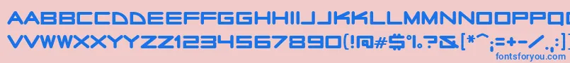 Radiostars Font – Blue Fonts on Pink Background