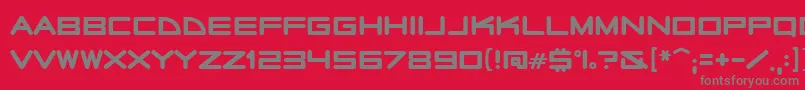 フォントRadiostars – 赤い背景に灰色の文字