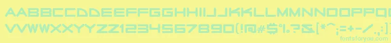 Radiostars Font – Green Fonts on Yellow Background