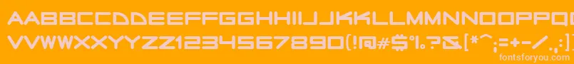 Czcionka Radiostars – różowe czcionki na pomarańczowym tle