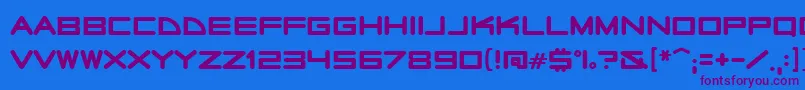 Radiostars Font – Purple Fonts on Blue Background