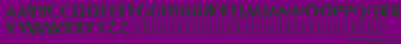 フォントMisterSinister – 紫の背景に黒い文字