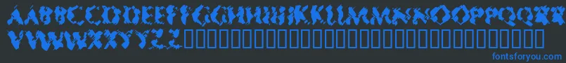 MisterSinister Font – Blue Fonts on Black Background