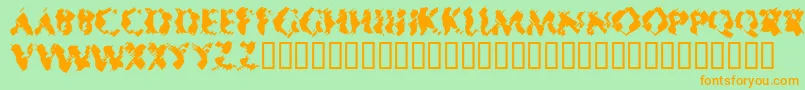 MisterSinister Font – Orange Fonts on Green Background