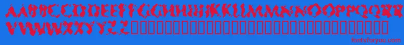 MisterSinister Font – Red Fonts on Blue Background