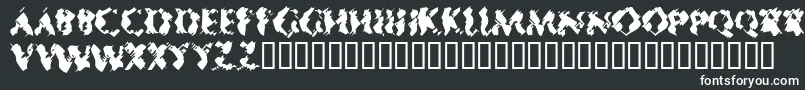 MisterSinister-fontti – valkoiset fontit mustalla taustalla