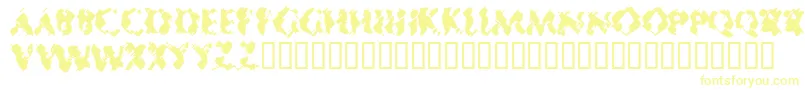 MisterSinister Font – Yellow Fonts on White Background