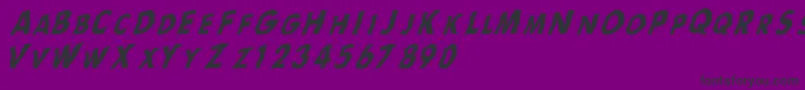 Flag-fontti – mustat fontit violetilla taustalla