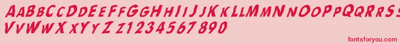 Flag Font – Red Fonts on Pink Background