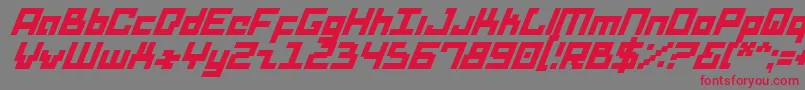 フォントDridsi – 赤い文字の灰色の背景