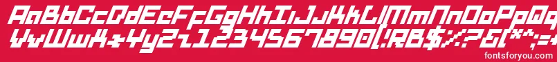Dridsi Font – White Fonts on Red Background