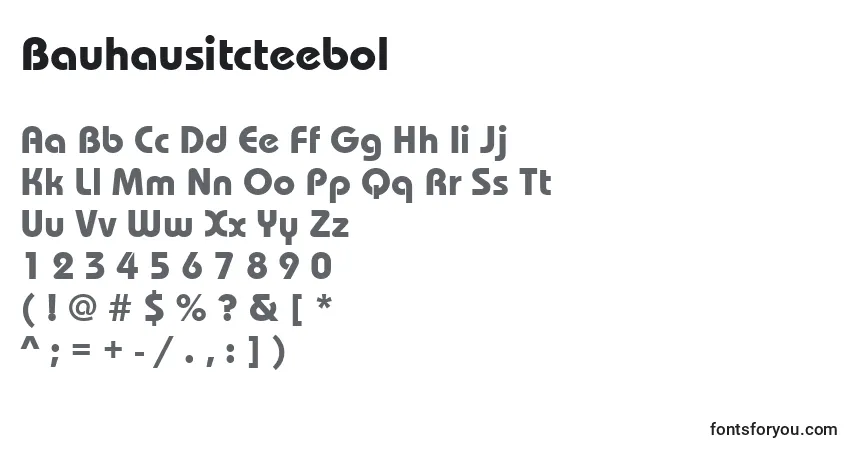 Czcionka Bauhausitcteebol – alfabet, cyfry, specjalne znaki