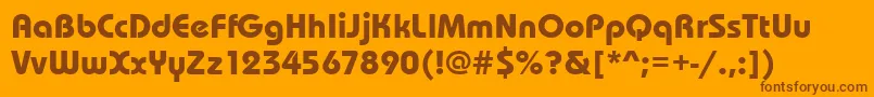 Bauhausitcteebol Font – Brown Fonts on Orange Background