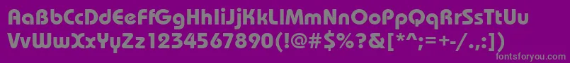 Bauhausitcteebol Font – Gray Fonts on Purple Background