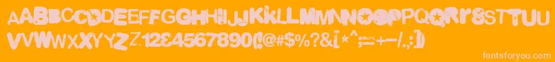 Malgecito Font – Pink Fonts on Orange Background