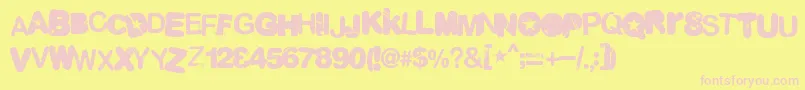 Malgecito Font – Pink Fonts on Yellow Background