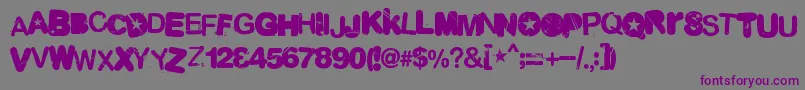Шрифт Malgecito – фиолетовые шрифты на сером фоне