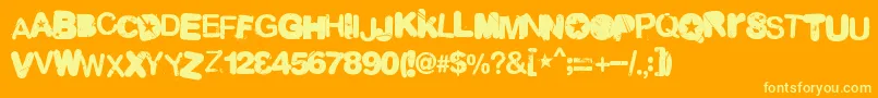 Malgecito Font – Yellow Fonts on Orange Background