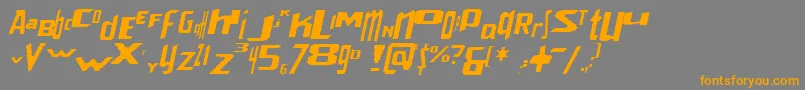 VenerealStrobeEffectItalic Font – Orange Fonts on Gray Background