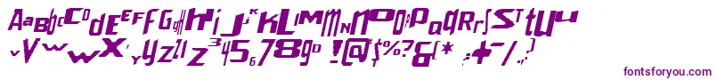 フォントVenerealStrobeEffectItalic – 紫色のフォント