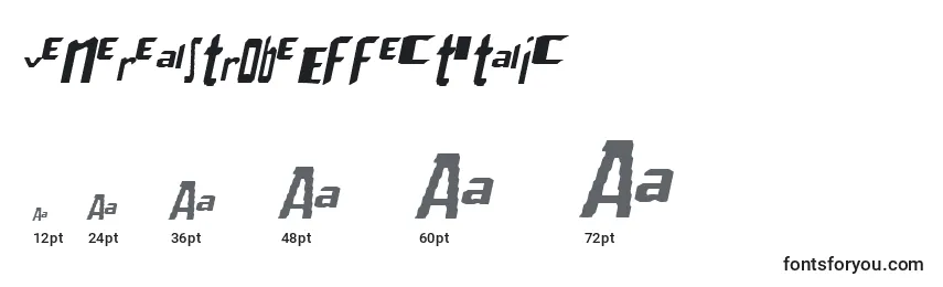 VenerealStrobeEffectItalic Font Sizes