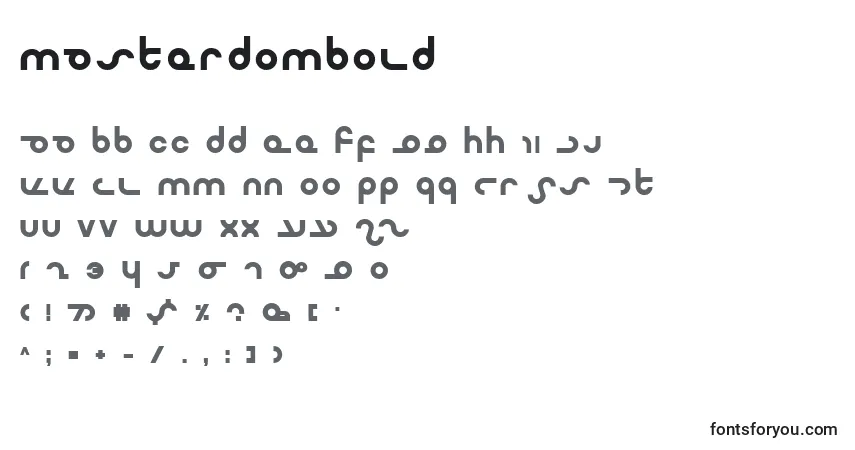 Fuente MasterdomBold - alfabeto, números, caracteres especiales