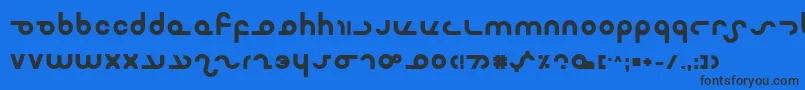 MasterdomBold Font – Black Fonts on Blue Background